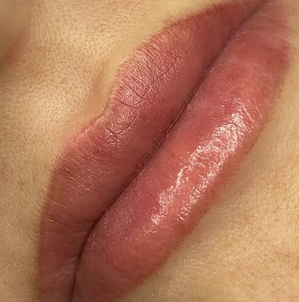 lip blushing tattoo